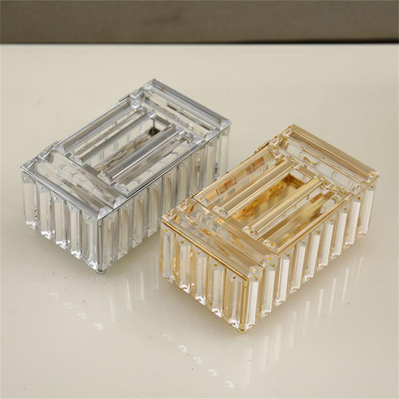Creative Tissue Box Polishing For El Office Home Elegant And Noble Cover Bling Crystal Handmade Home Storage Tissue Box
