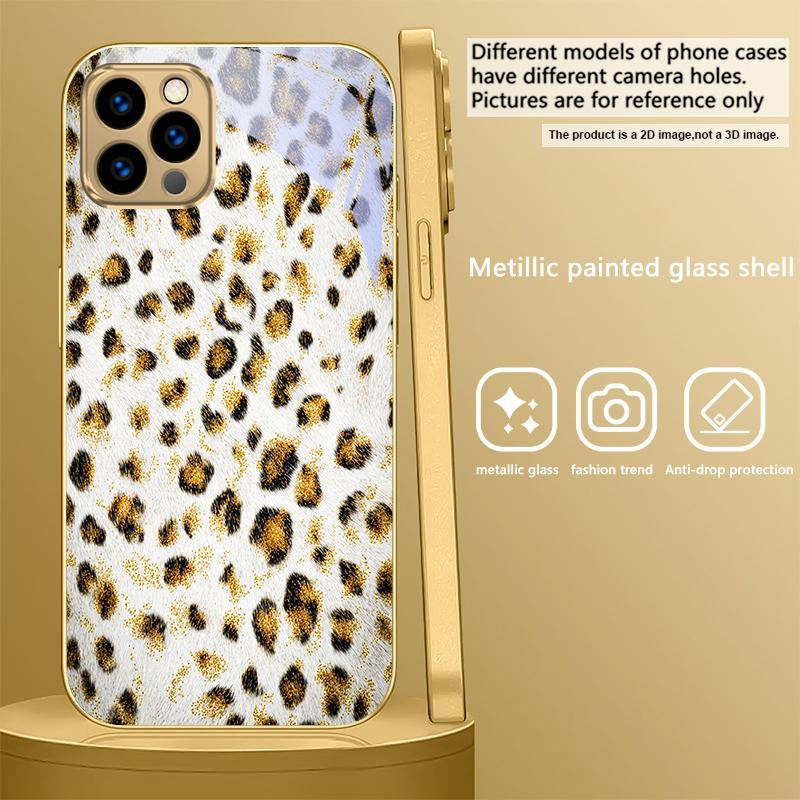 

Black circular pattern For IPhone 17 Pro 16 17ProMax 15 Pro 14 13 Plus 12 Mini 11 Pro Max XR 16E 17Air Golden glass phone case iPhone Air