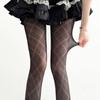 Frühling und Herbst Dünne Rauten Jacquard Strümpfe Milchweiß Reine Boden Socken Sexy Schwarz Seide Rauten Spice Girl Socken