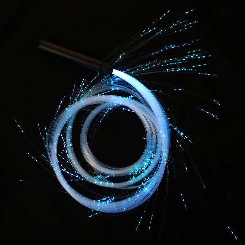 LED Fiber Optic Whip 7 Color Changing Glowing Light Up Whip for Rave Dance EDM Festival Stage Light Show