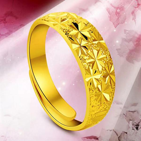 

Вьетнамское золотое кольцо для женщин: Не выцветает, подходит ко всем стилям, регулируемое отверстие Gypsophila female ring