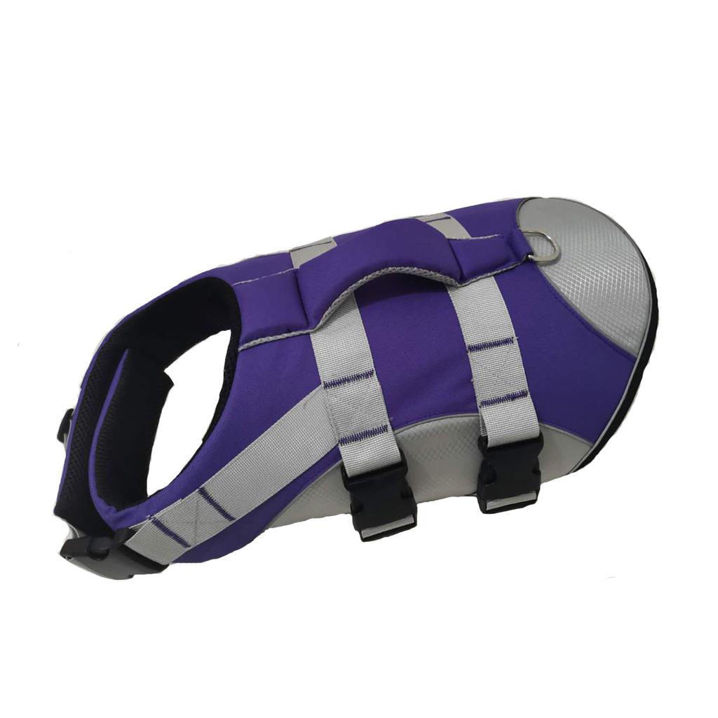 Reflective Dog Life Jacket Adjustable Breathable Pet Safety Vest Enhanced Buoyancy Oxford Cloth Swimming Clothes Beach