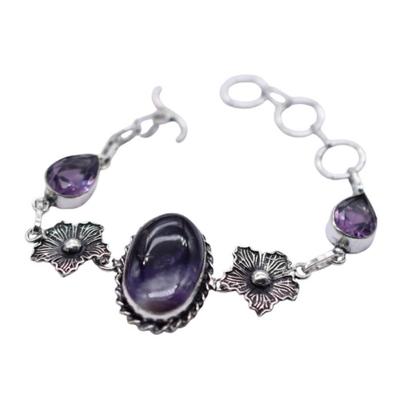 Amethyst Gemstone Handmade Bracelet Jewelry BR 159