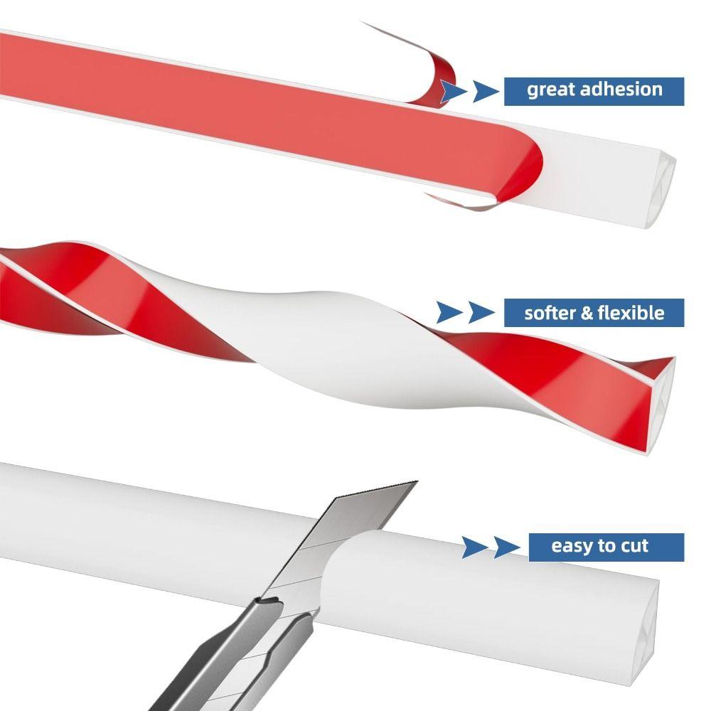 Protecție Colț Perete Baghetă Sfert de Cerc TPE Bandă Blocare Apă Decor Îmbinare Margine Dulap