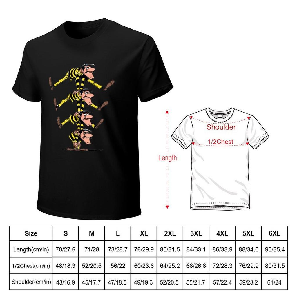 Die Daltons T-Shirt Vintage Grafik-T-Shirt Grafik-T-Shirts Übergrößen T-Shirts für Männer