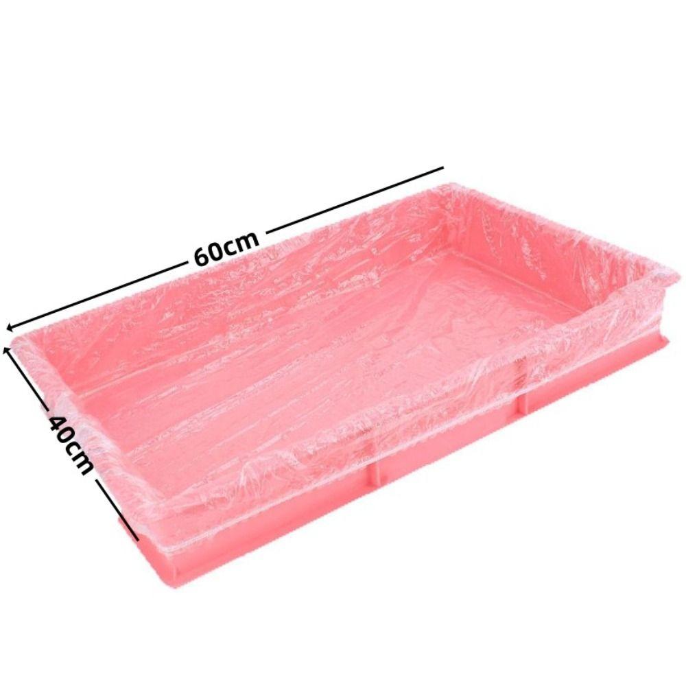 10pcs Elastic Pet Tray Cover Transparent Bird Cage Tray Durable Rabbit Cage Tray Mat  for Dog Cat