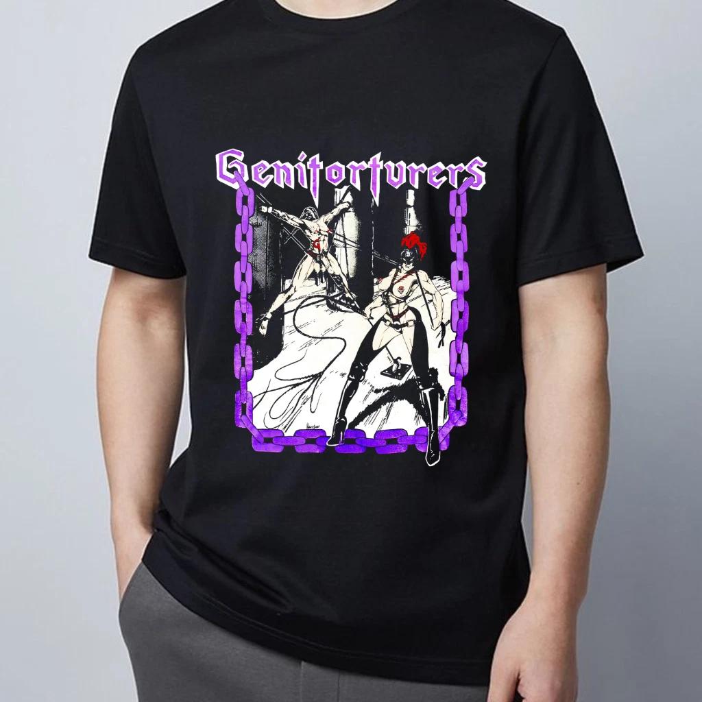 Genitorturers Band Black Cotton T-Shirt (S–4XL) Sale 4XL
