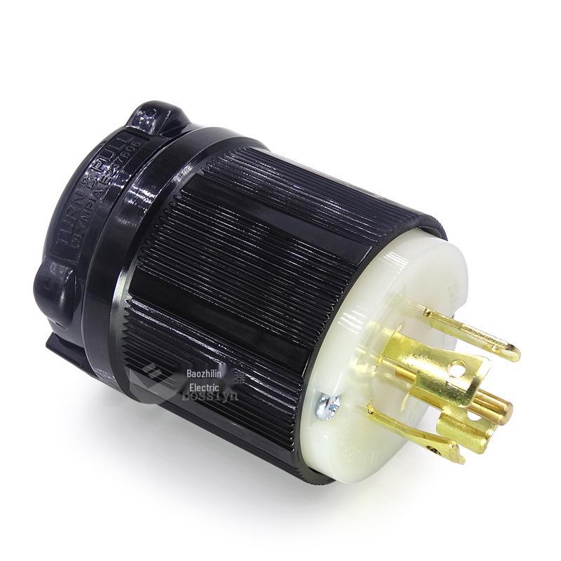 NEMA L22-20P High Power Plug: US Standard Aviation-Grade, Industrial Anti-Loosening Design for North & South America.