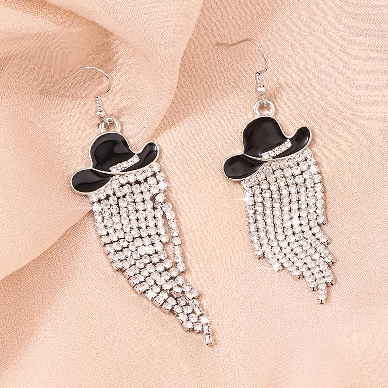Dangly Cow Print Boot Cowboy Cowgirl Western Earrings Brown Metal Zircon Boho Bohemia Fur Hat Boot Star Earrings Golden EAR0126