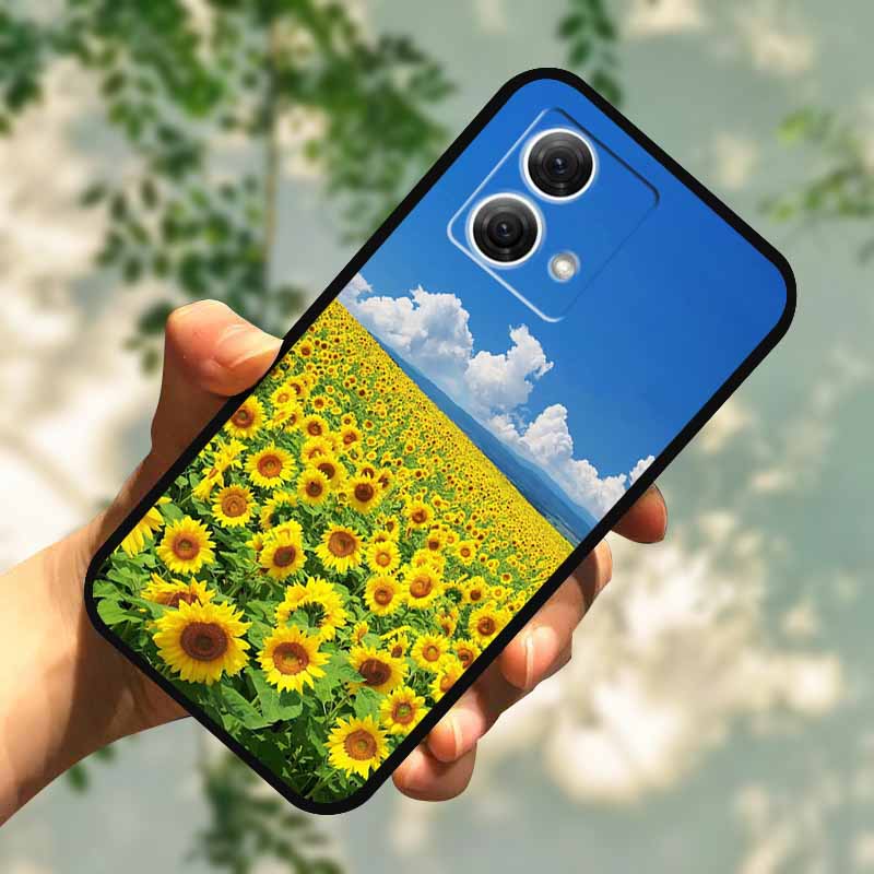 For Motorola Moto G84 5G Case Silicone Soft Wolf Lions Cat Black Bumper Funda Coque for Motorola Moto G54 5G TPU Protective Bag