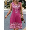 Fashion Sleeveless 3D Printed Women Mini Dresses Summer O-Neck Street Female Loose Dress Casual Dress Y2k Ladies