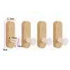 Solid Wood Handle Clothes Hook Coat Hook Wall-mounted Punch-free Door Clothes Hanger Pebble Shape Cabinet Door Kitchen Organizer