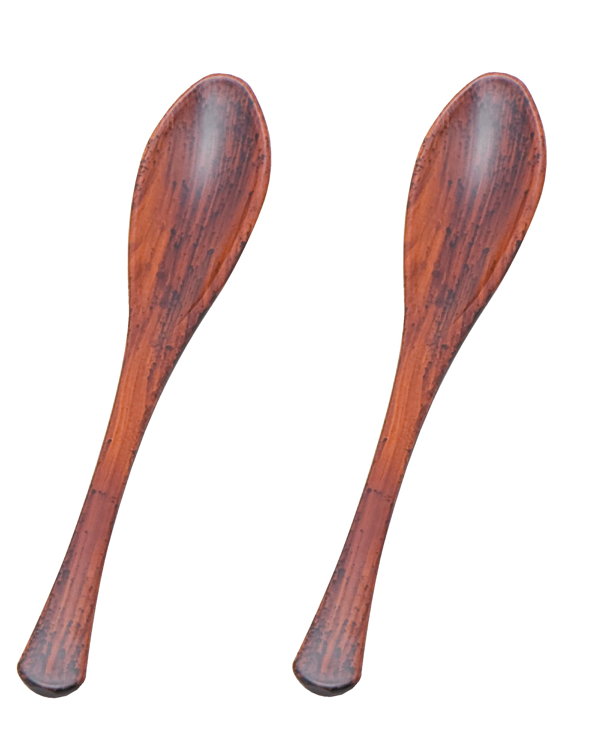 Wakaizumi Japanese Restaurant Porridge Spoon Rosewood Set of Lacquerware, Lacquerware, (Small), Grain, 2, H-60-30