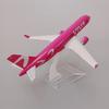 Scale 16CM 1:400 Metal Aircraft Columbia Pink A320 Replica Airlines A320 Airplane Diecast Model Aviation Plane Collectible Gift