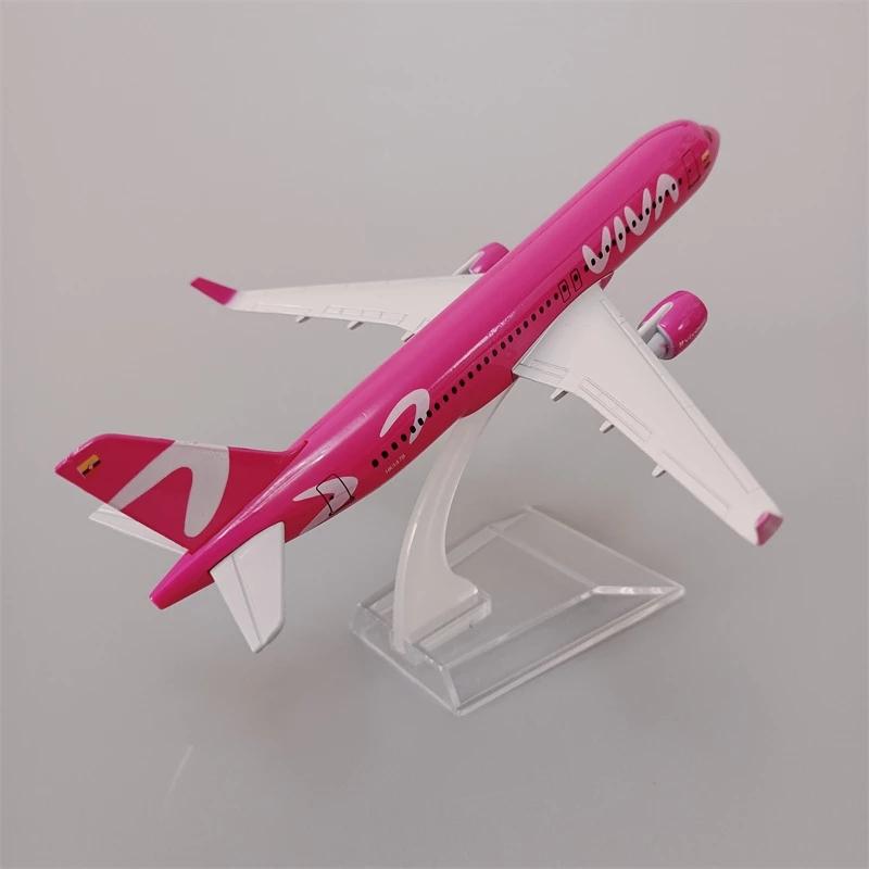 Scale 16CM 1:400 Metal Aircraft Columbia Pink A320 Replica Airlines A320 Airplane Diecast Model Aviation Plane Collectible Gift