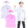 Children Simulated Doctor / Nurse Clothing Uniforms Pretend Play Kids Household Game Toys Cosplay Clothes for Boys Girls TMZ