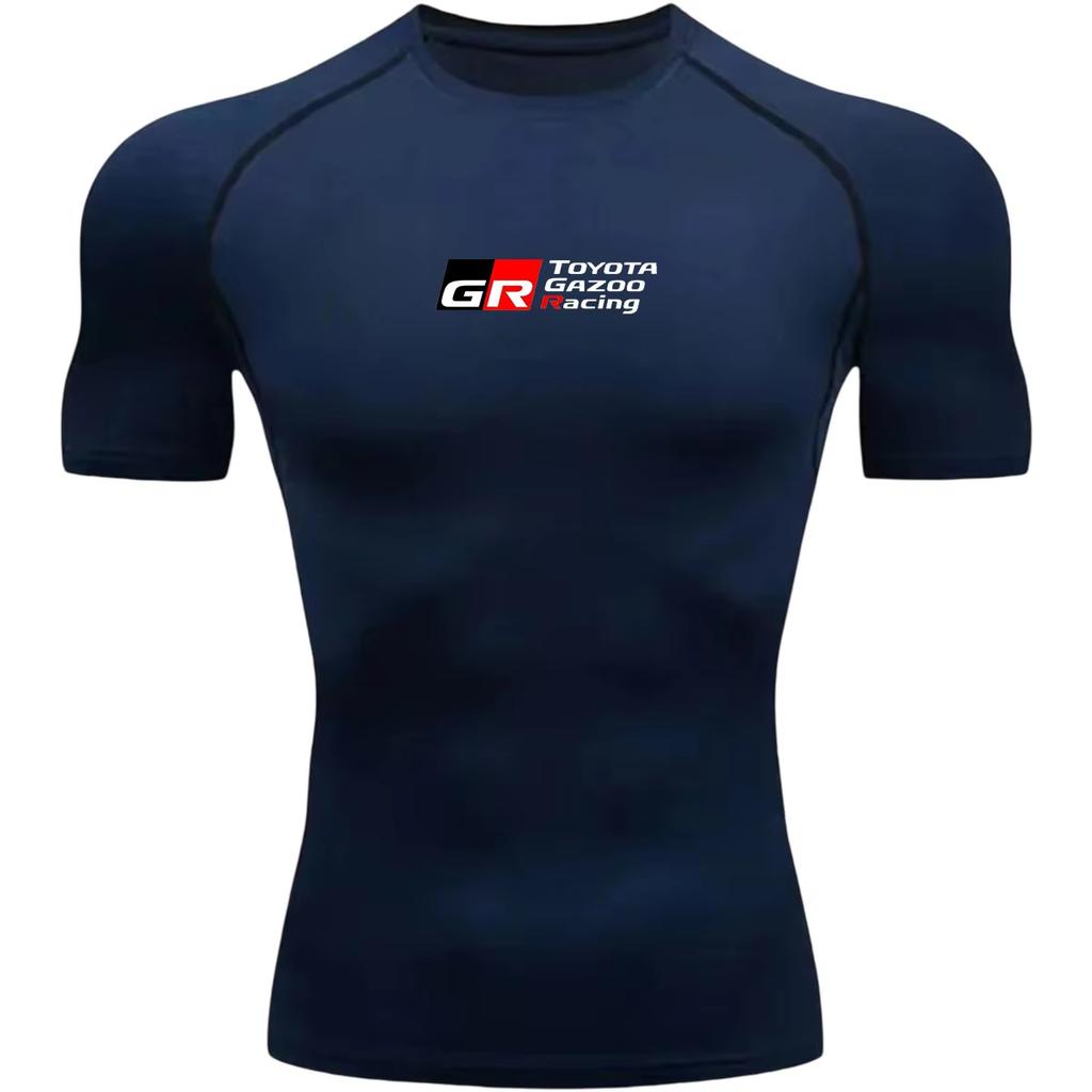 Toyota GR Gazoo Racing Team Summer Tight Fitness T-Shirt Men's Women's Fashion Sports Cycling Top for Active Wear