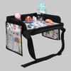 Kids Travel Tray for Car Seat Toddler Activity Tray with Tablet Holder Waterproof Drawing Board Storage Organizer Polyester