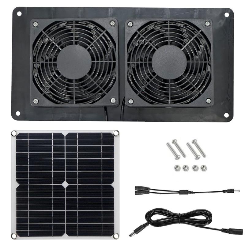12W Fan Computer Plastic and Monocrystalline Silicon Construction Easy Tool Installation for PC Components