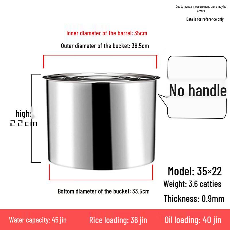 Yuzhuxun Portable Stainless Steel Storage Bucket