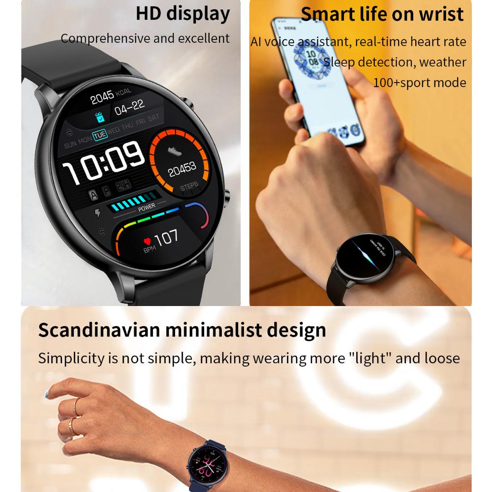 Men Blue Tooth Call Smart Watches Lady Fitness Smartwatch Women Voice Assistant 1.39’ Waterproof Sleep Heart Rate Health Monitor
