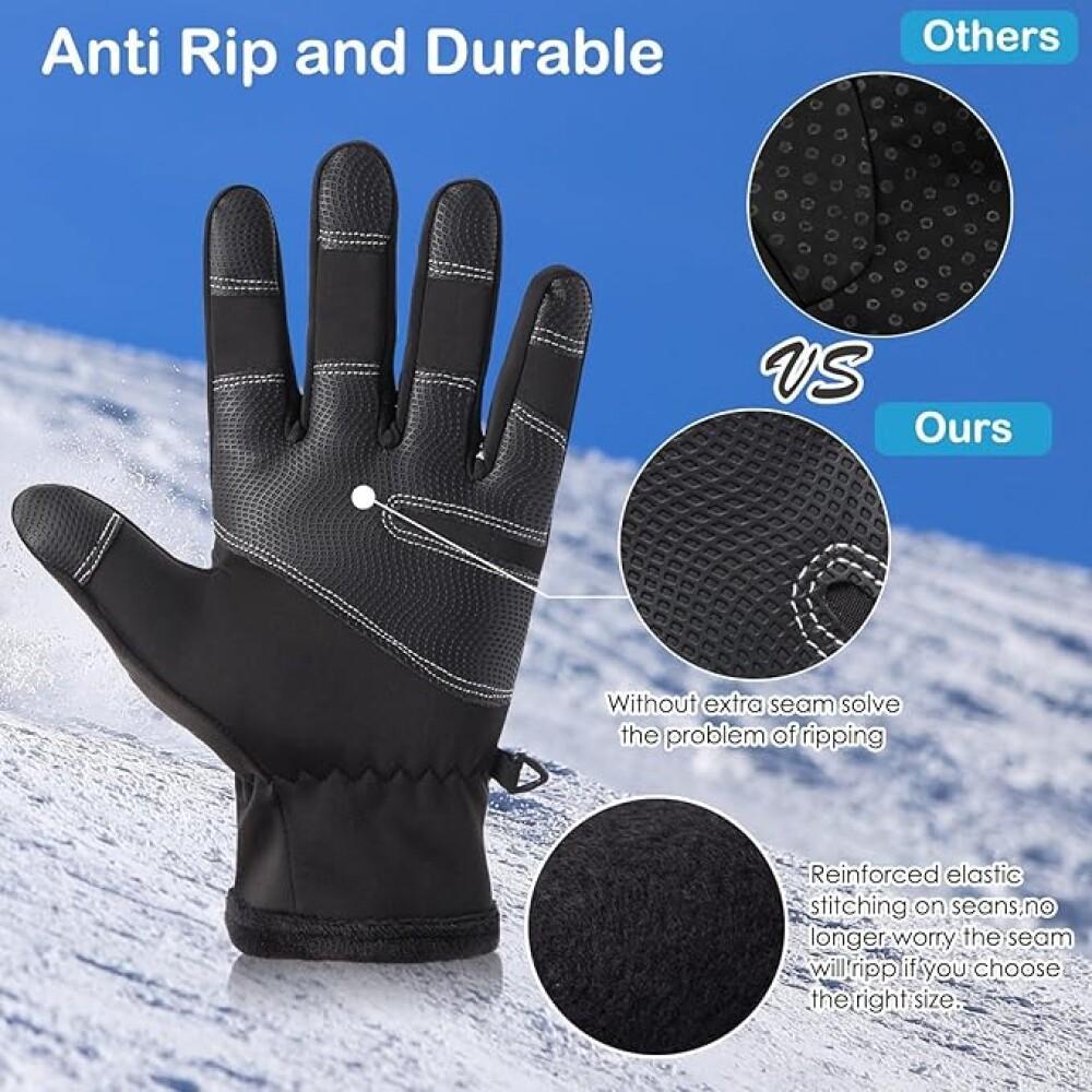 Full Finger Touch Screen Winter Thermal Warm Cycling Gloves Windproof Bicycle Bike Ski Outdoor Camping Hiking Motorcycle Gloves