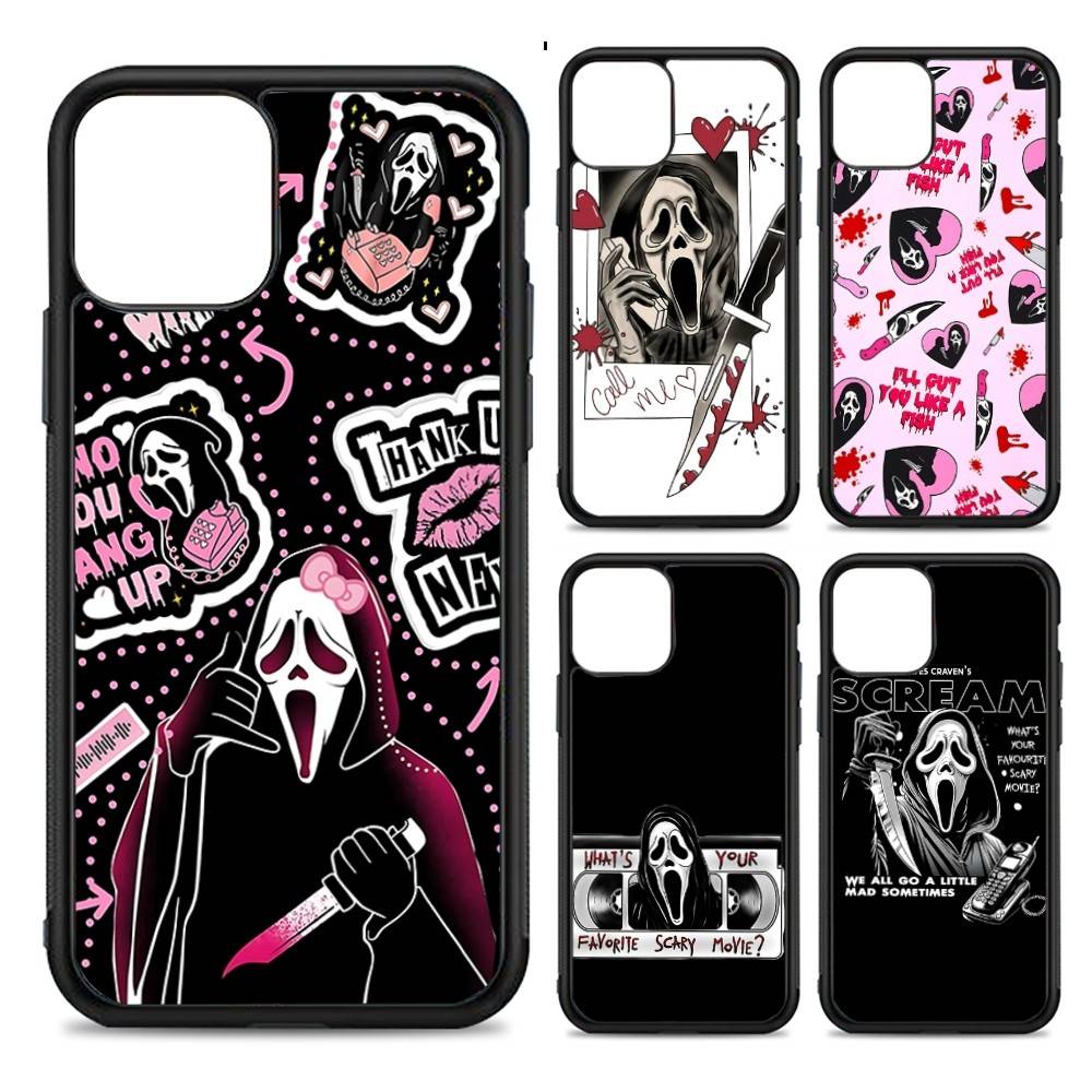 Ghost Face Scream Halloween Phone Case Silicone PC+TPU For For IPhone 11 12 13 14 15 16 Plus Pro Max Cover