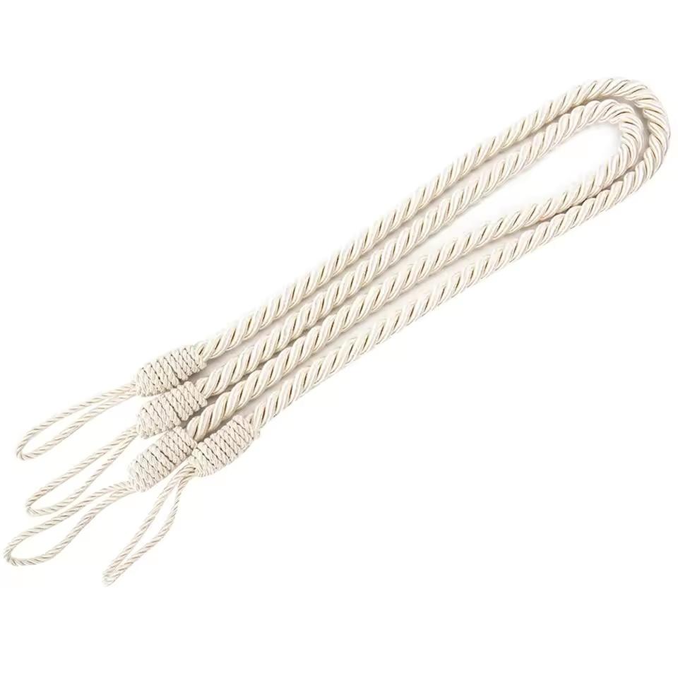 1set Handmade Weave Curtain Tieback Curtain Holder Clip Buckle Rope Home Decorative Room Accessories Curtain Tie Backs