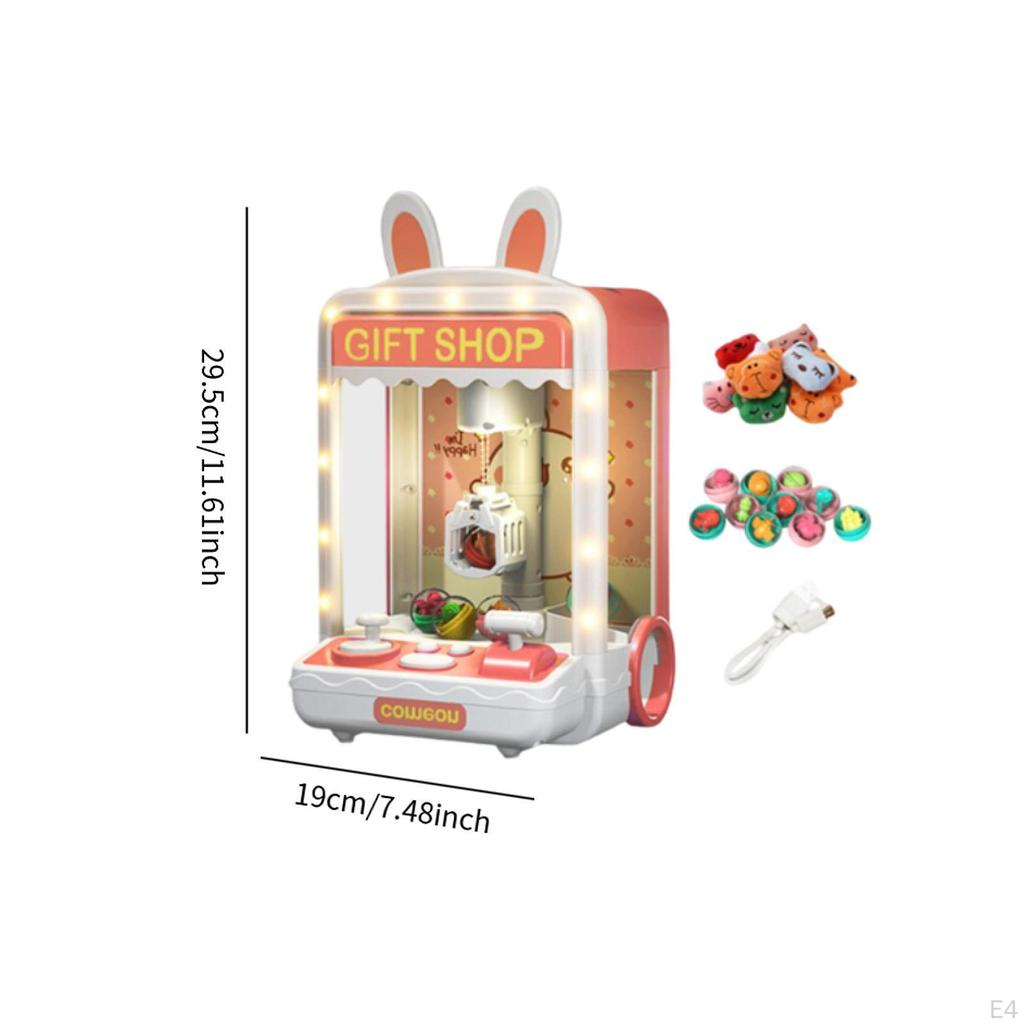 Claw Machine for Kids Arcade Game with 10 Dolls Capsule Toys,Gift,Candy Grabber Vending