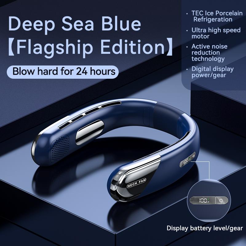

Новий шийний вентилятор 2024 року Портативний вентилятор без лопатей Вентилятор для шиї Вентилятор для носіння Вентилятор охолодження Портативний кондиціонер Перезаряджуваний вентилятор для вулиці синій