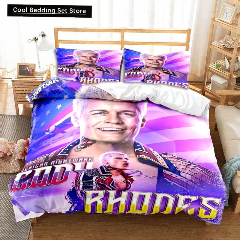Cody Rhodes Duvet Cover Cool American Nightmare Bedding Set Soft Adult Kids Bedroom Single Double King Size Bed Set Boys Gift