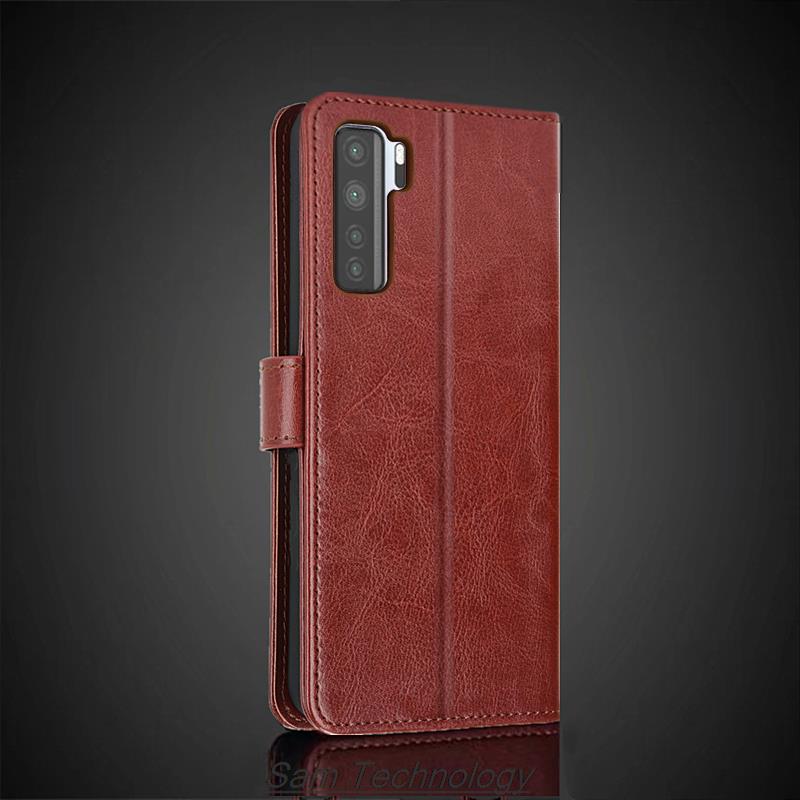 Etui dla Huawei P40 Lite 5G Uchwyt na karty Pokrowiec portfelowy Skórzane etui z klapką Retro P40 Lite 5G Dopasowane etui Biznesowe Fundas Coque
