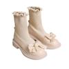 2024 New Sweet Butterfly Knot Mary Jane Girl Shoes Autumn Winter Platform Breathable Knitted Women's Sock Boots