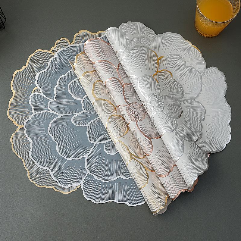 Luxury Flower Placemats Round Place Mat Kitchen Dining Table Wedding Table Decor