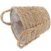 1Pcs Straw Flowerpot Retro Storage Basket Multipurpose Planter for Faux Flowers Makeup Brush Holder 20Cm Straw Flowerpot