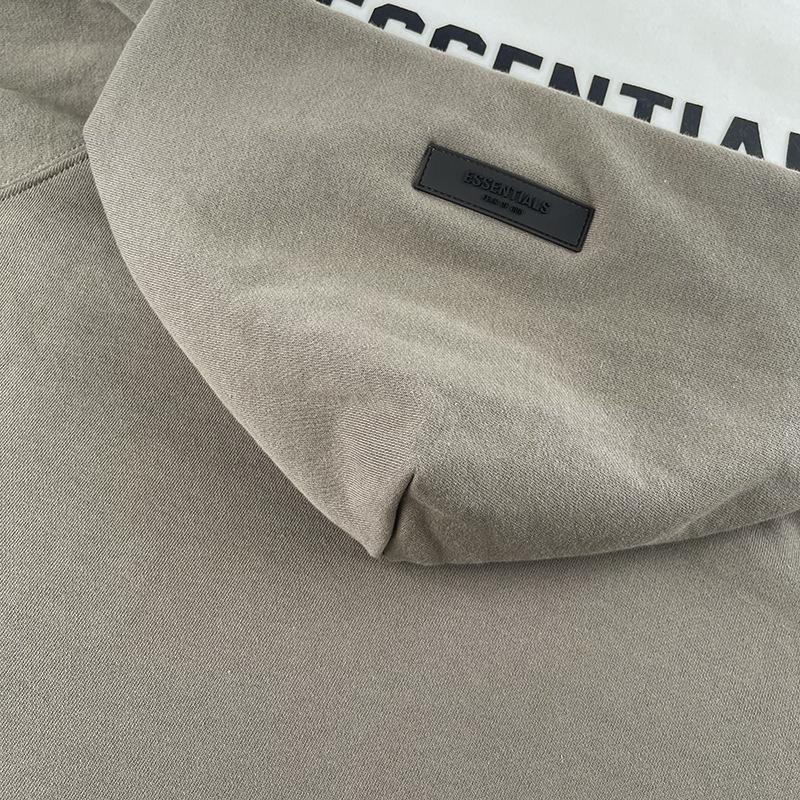 Double-Line Flocking Essentials High Street Letter Hoodie - Casual Loose Fit for Men & Couples