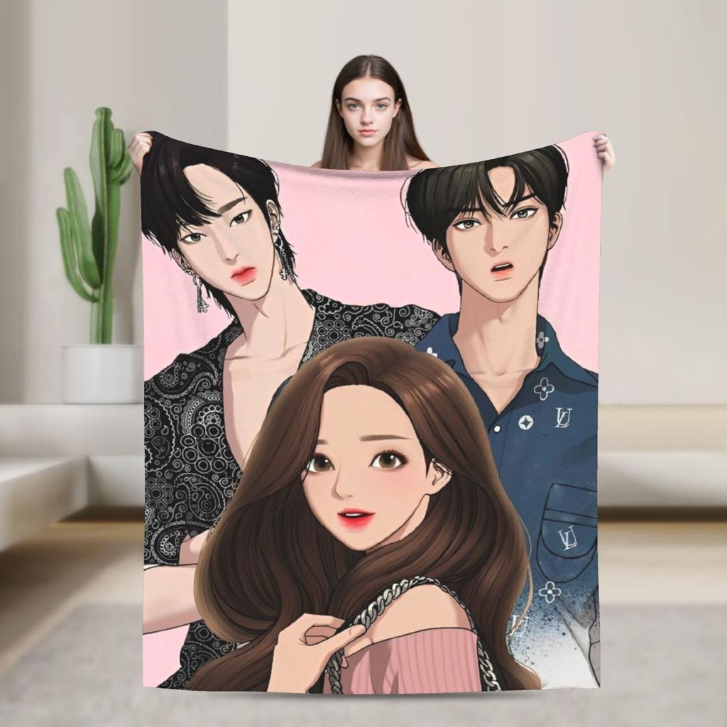True Beauty Series Hwang in Youp Cha EunWoo Blankets Fleece  Super Soft Throw Blankets for Bedroom Sofa Bed Rug