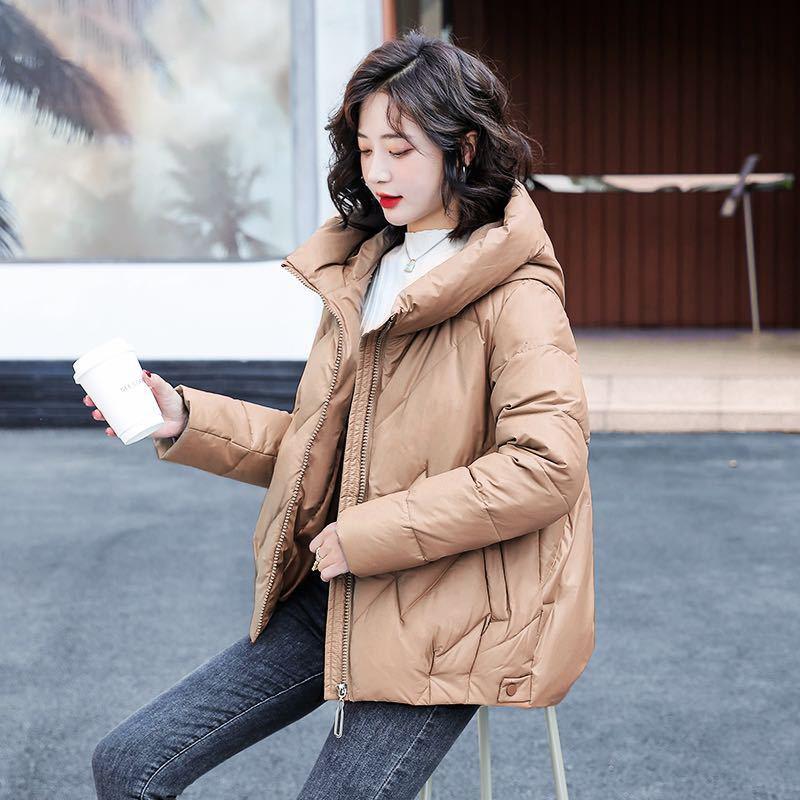 Women's Winter Jacket Winter Female Casual Loose Cotton Jacket Thick Warm Coats Women Pure Color Casual Short Padded Jacket
