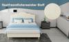 Modern minimalist soft bed, comfortable headboard, 140*200CM, beige, low box bed frame does not include gas rod, include 140*200cm mattress.
