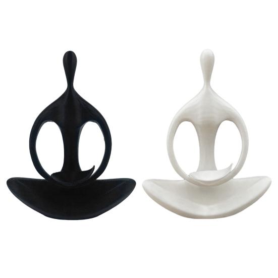 Yousheng Minimalist Zen Humanoid Sculpture Ornament, 3D Printed Abstract Figurine with Smooth Surface And Delicate Texture, Compact Home Decoration
