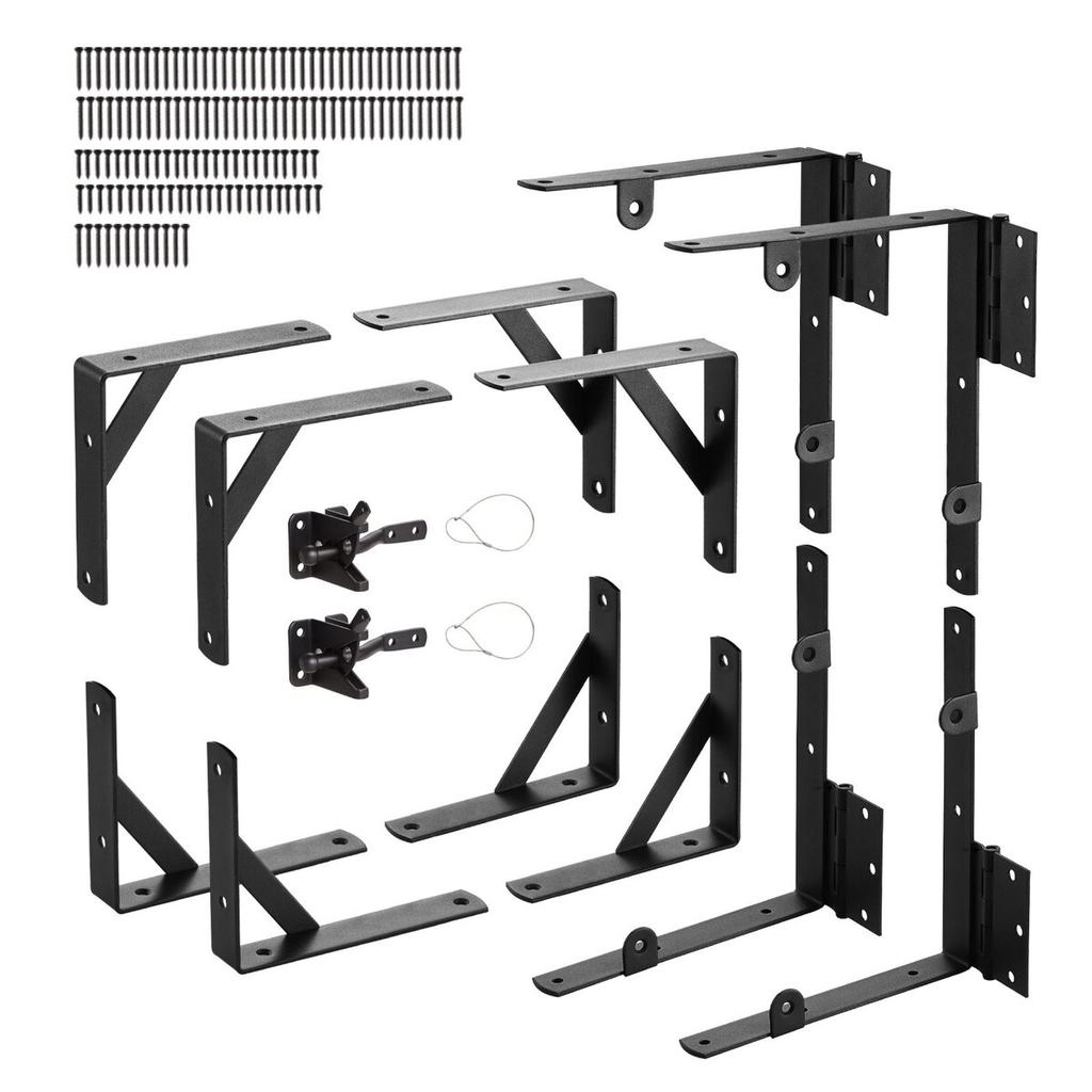 Torwinkelhalterung 2 Sätze Anti-Durchhängen Torrahmen Hardware-Kit Schwarz