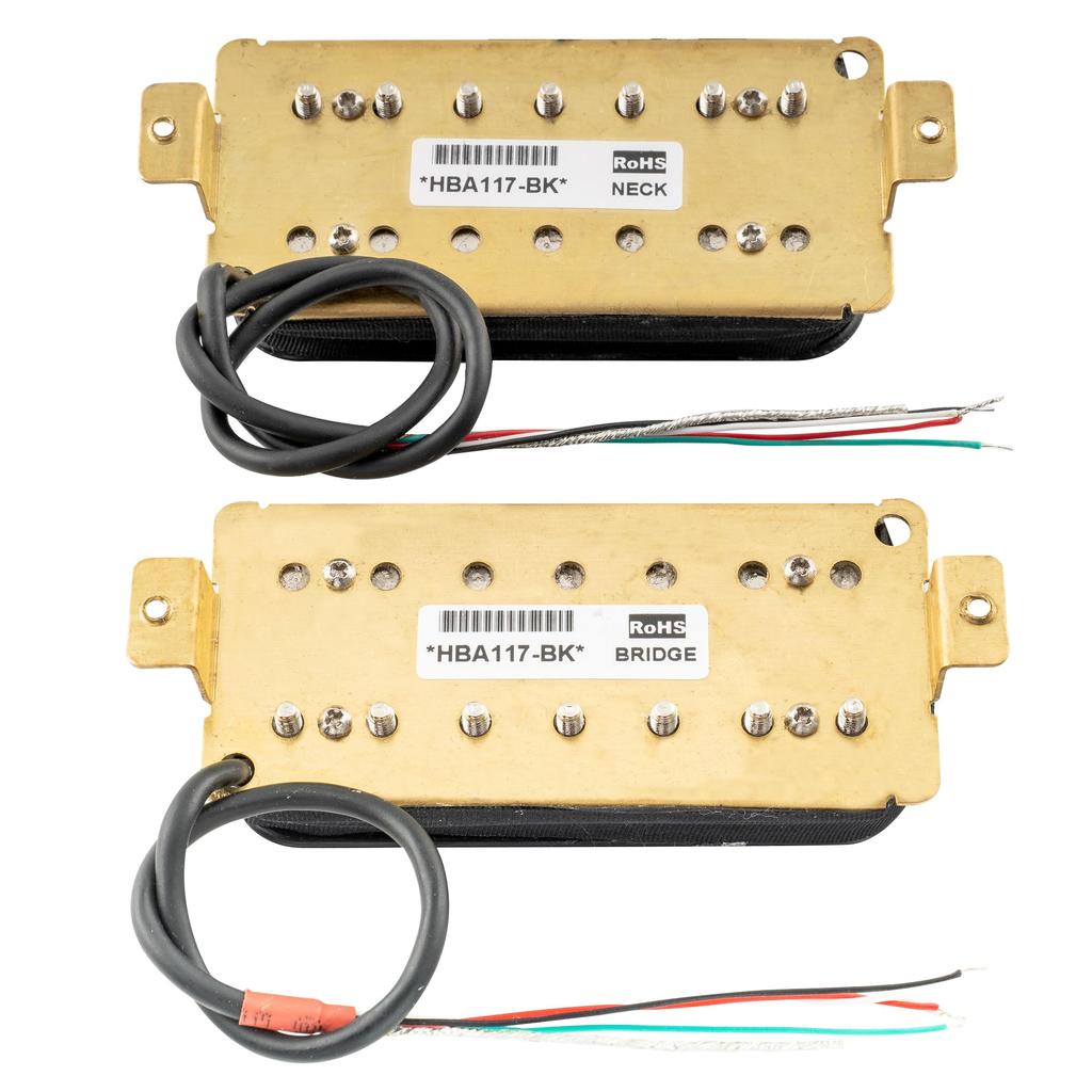 Artec HBA117 Alnico 5 Humbucker Pickup Set for Electric Black of Open-Type 7-String Guitar, (Set 2)