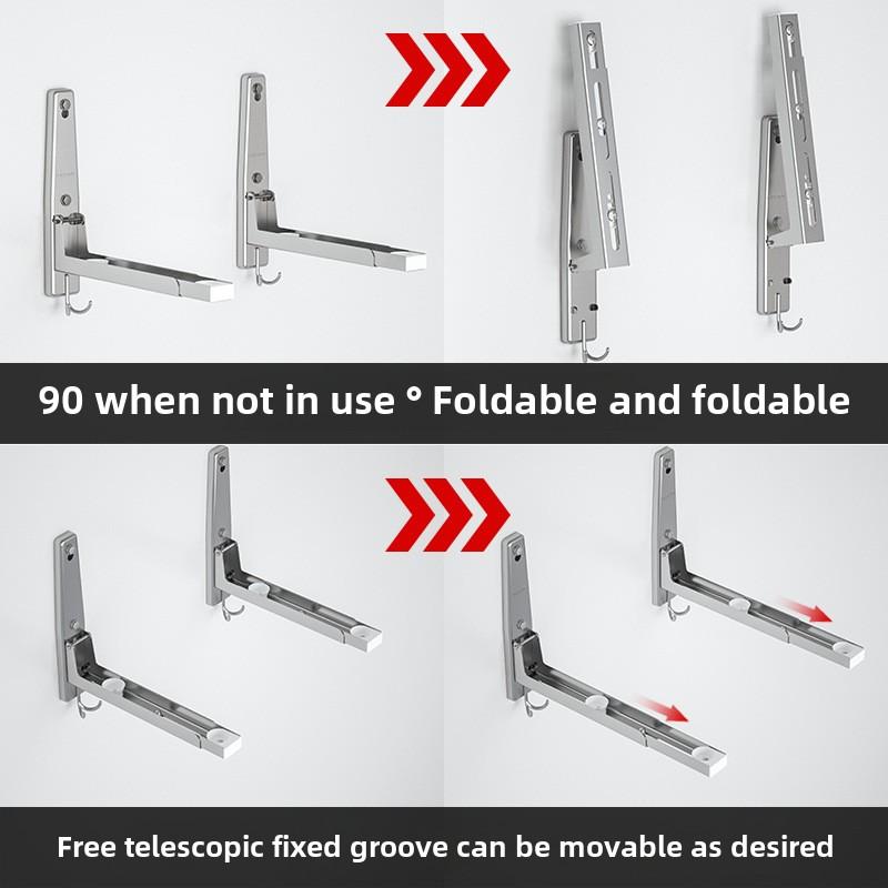 Stainless Steel Microwave Oven ShelfExpandable Kitchen OrganiserWall Mounted Oven Shelf Cocina Accesorios De Cocina Novedosos