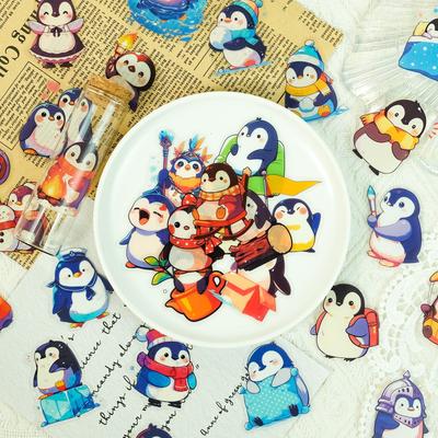 50 Imágenes Sin Repetir Lindo Lindo Pingüino MASCOTA Dibujos Animados Pegatinas Impermeables Lindo Mascota Decorativo Maleta Bolígrafo