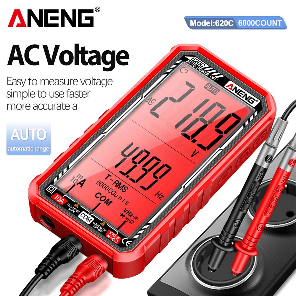 Multifunctional ANENG 620C Rechargable Digital Multimeter Professional Non-contact Voltage Induction AC/DC Voltage Meter LCD Screen Current Test Tools