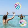 Umweltfreundliches PVC Farbgestreiftes Eltern-Kind Interaktives Spielzeug Outdoor Seaside Wasserspiel Aufblasbarer Kinderfußball Strandball