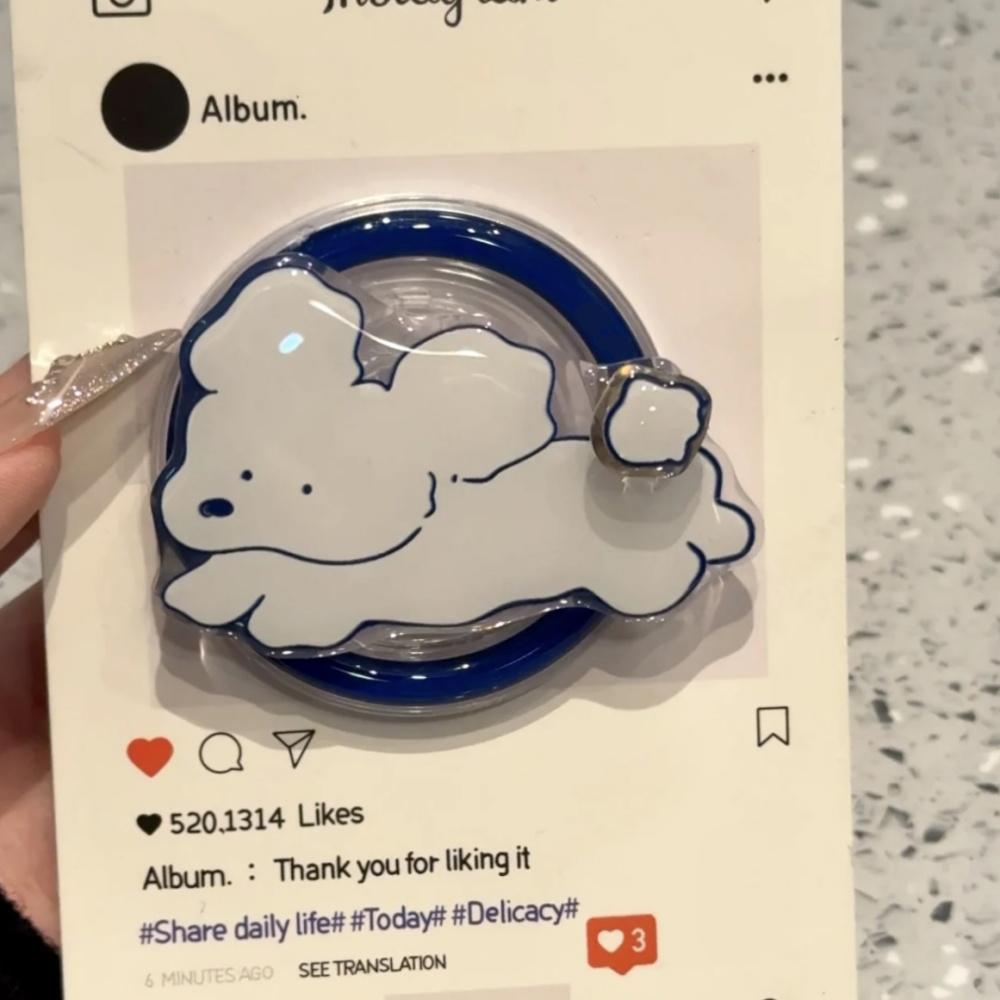 

Корейский вращающийся щенок для Magsafe Grip Talk Магнитный телефонный грипток Grip Tok Подставка для аксессуаров для iPhone Магнитное кольцо-держатель