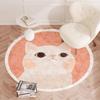 Cartoon Style Bedroom Decor Carpet Cute Round Carpets for Living Room Thicken Plush Children's Rug Fluffy Soft Bedside Floor Mat