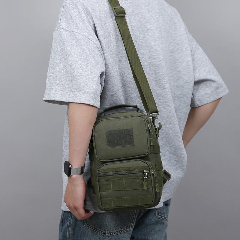 Herren Taktische Camouflage Schultertasche - Mehrfachtaschen Brusttasche Konvertiert zu Umhängetasche/Rucksack (Langlebiges Wander-Essential)