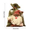 Large Christmas Linen Drawstring Gift Bag Candy Snack Packaging Bag New Year Holiday Cartoon Apple Stocking Christmas Decoration